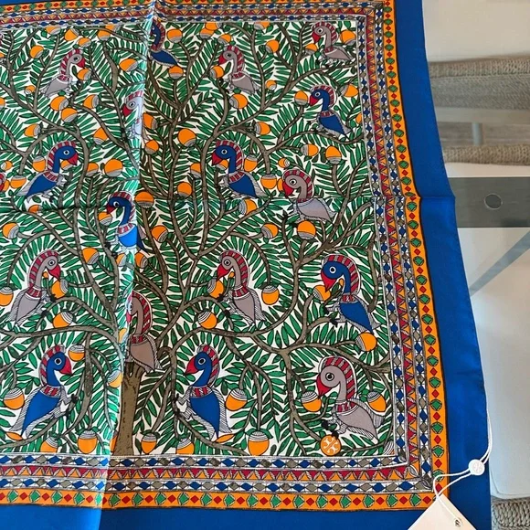 Tory Burch - Something Wild Silk Neckerchief courtesy of Green New With Tags - Picture 6 of 12